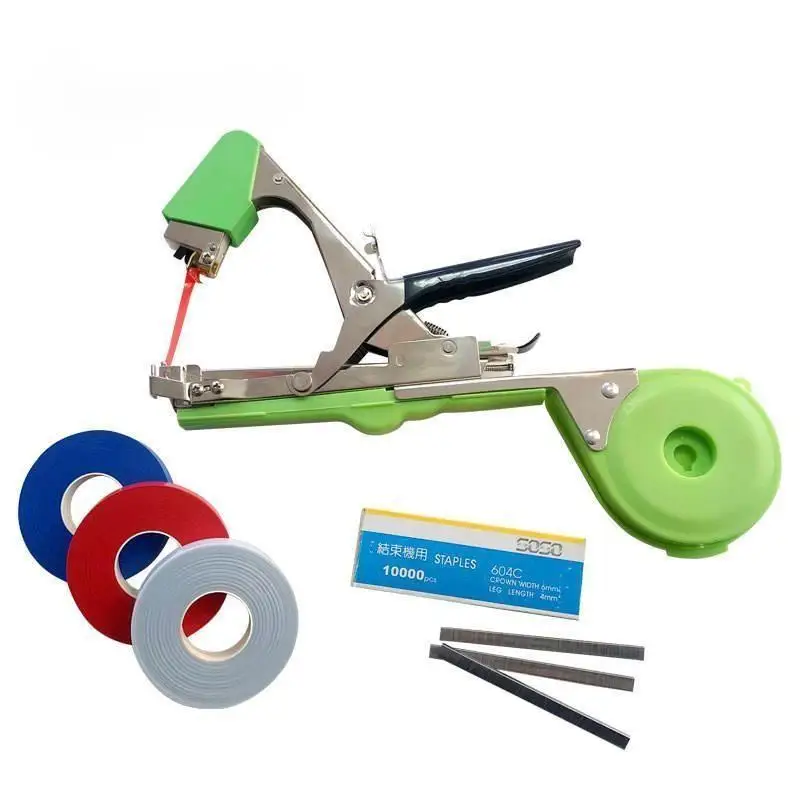 

Plant Tying Machine for Grapes, Raspberries, Tomatoes and Vining Vegetables, Comes with Tapes, Staples and Two Replacement Blade