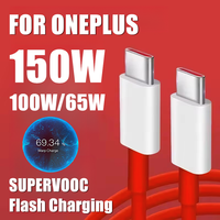 150W 100W 65W Double Type C Super Fast Charging Cable For OnePlus 10 Pro 11 12 13 Nord 5 OPPO Realme SuperVOOC Dual USB-C Cables