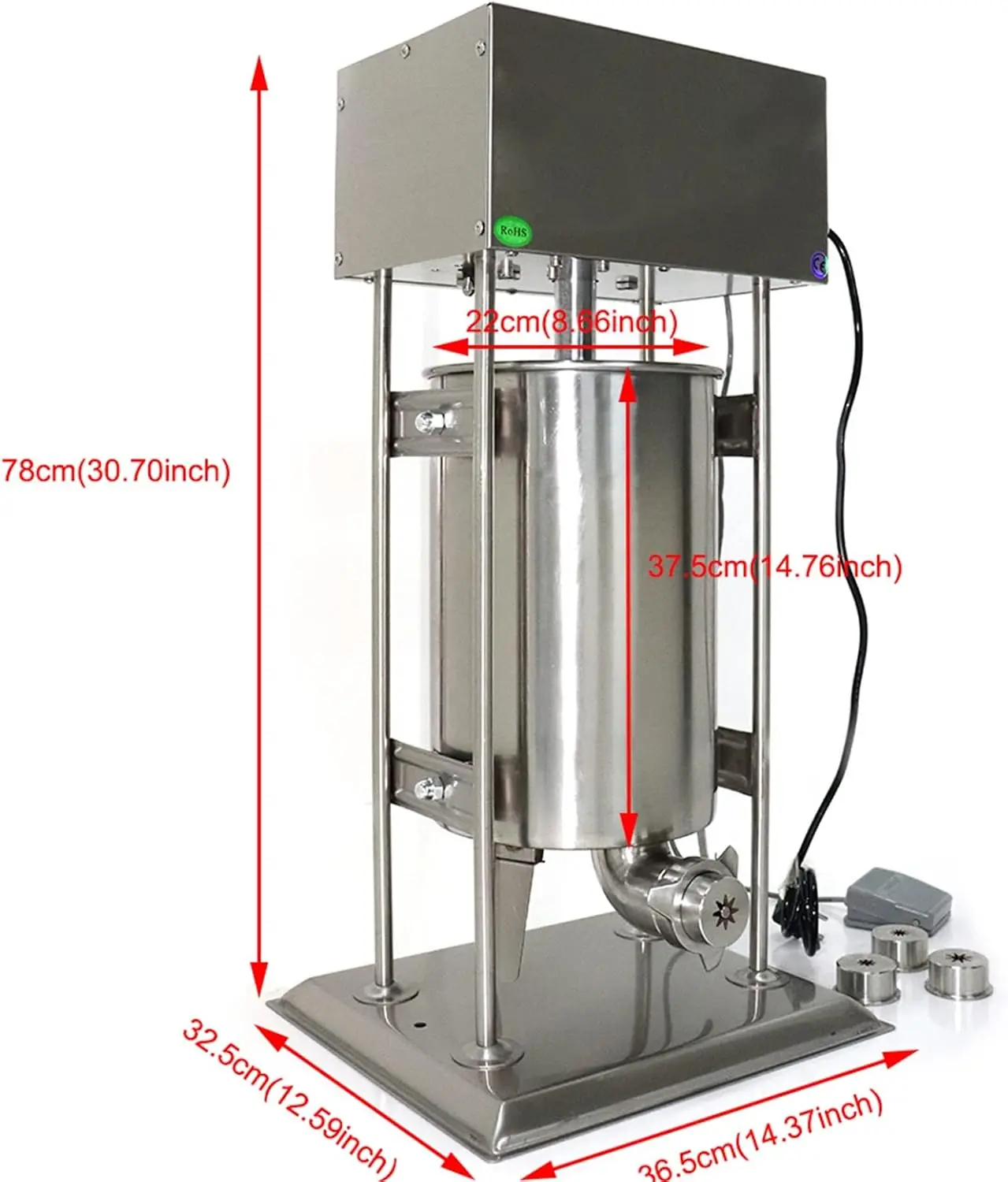 15L Churro Maker Machine,Spanish Donuts Maker,Churro Machine,Stainless Steel Dessert Donuts Filler For Commerial Or Home Use