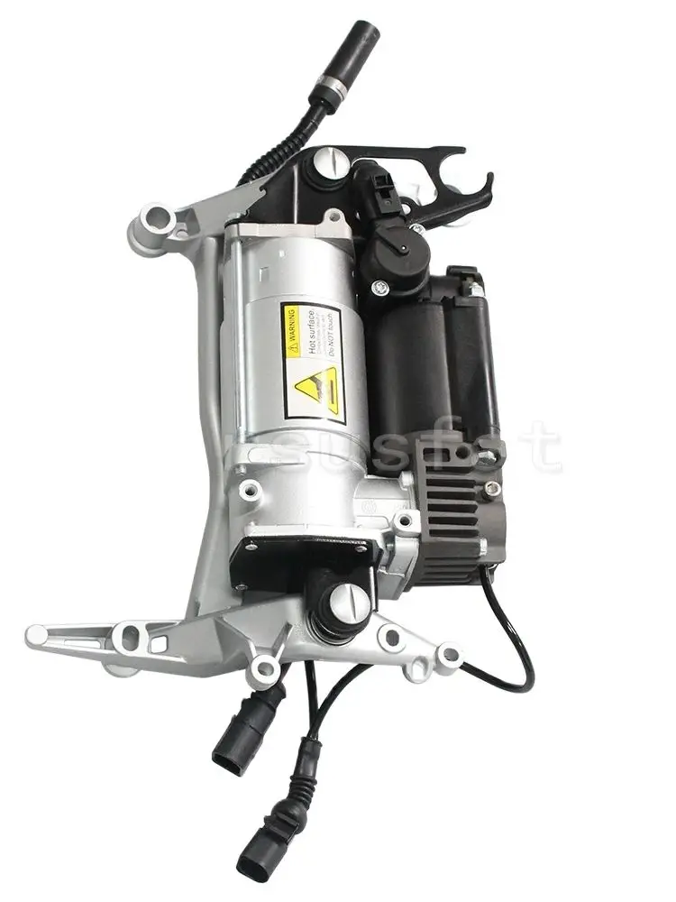 Dla Audi Q7(4LB) 2007-2015 VW Touareg(7L) Porsche Cayenne(9PA) pompa sprężarki powietrza ze wspornikiem + przewód powietrzny 4 l0698007c 7 l8616007c — zdjęcie 2