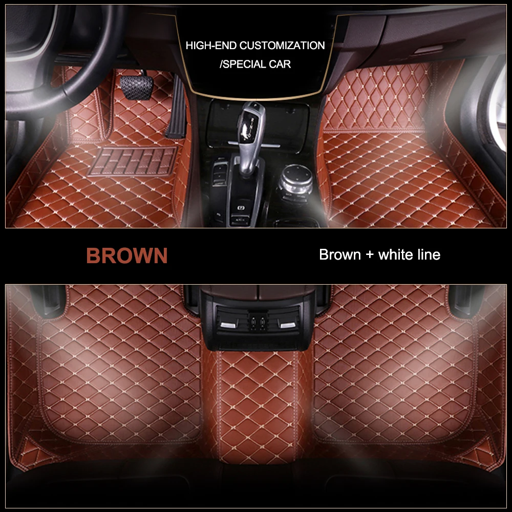 Car Floor Mats Leather For MERCEDES BENZ E220d AMG（Right Hand Drive）2017 2018 2019 Interior Accessories