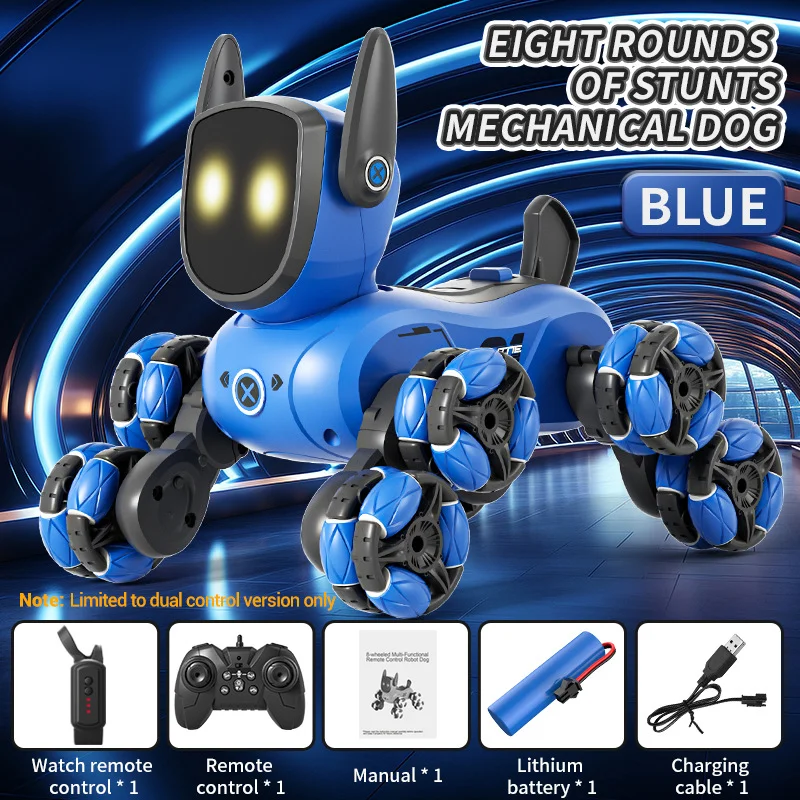 JJRC Q200 Small Eight-wheel Gesture Detection Voice Interaction RC Robot Dog with Programmable Actions Obstacle Avoidance