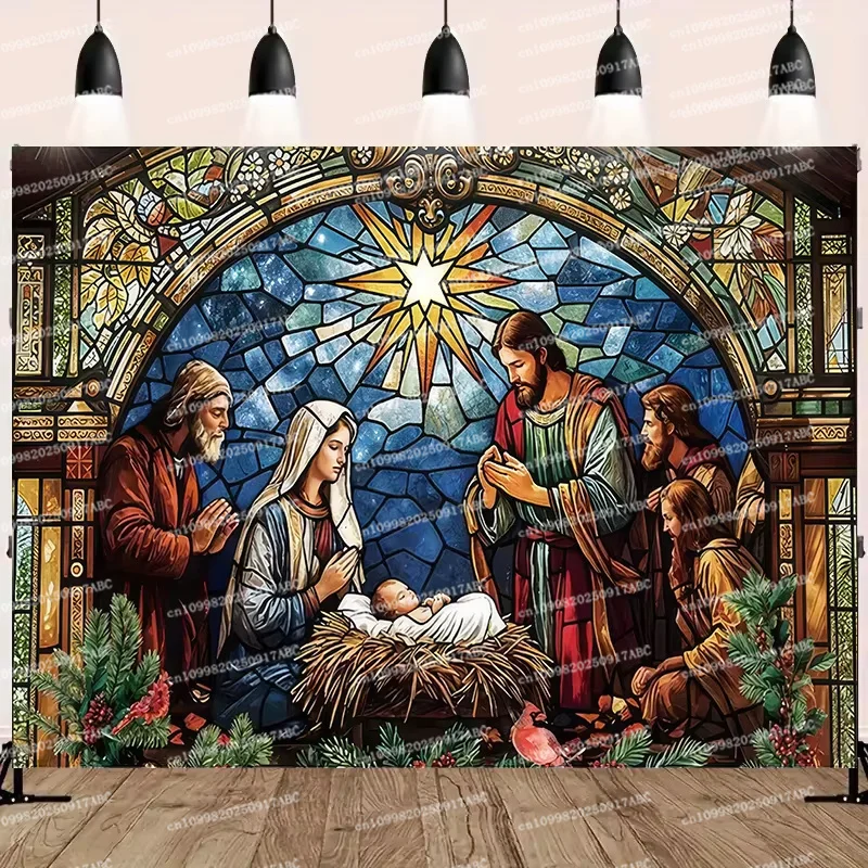 Nativity Scene Starry Night Tapestry Religious Manger Scene Home Tapestry Tapestry Wall Hanging Traditional Christmas Birthday