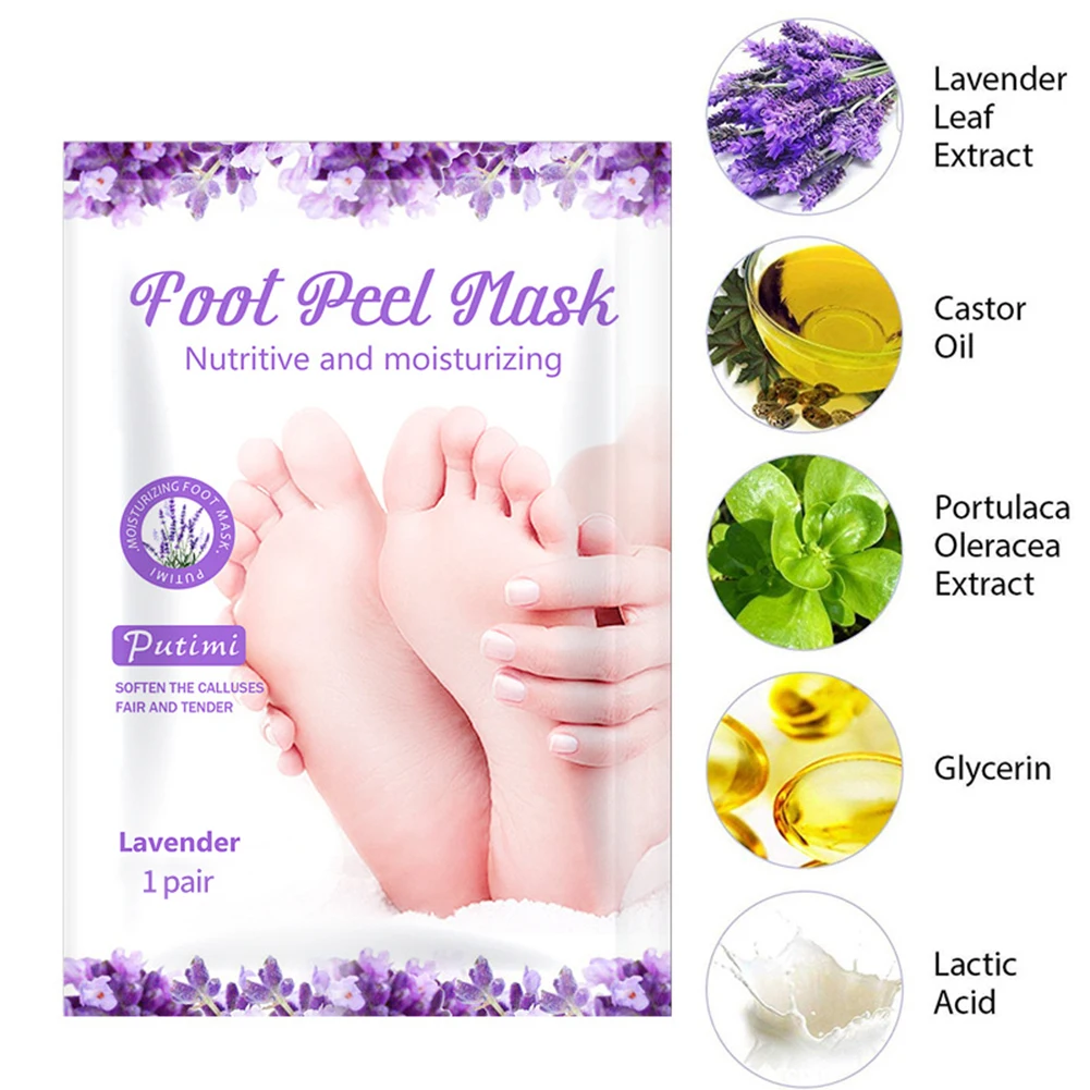 2 stücke Fußpflege entfernen abgestorbene Haut Fuß Peeling Maske entfernen Schwielen Fuß maske Lavendel feuchtigkeit spendende Fuß membran