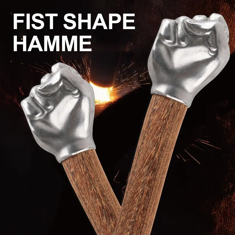 Stainless Steel Hammer Multifunctional Unique Professional Ergonomic Grip Comfortable Fist Shaped Head Hammer For Household I6U1
