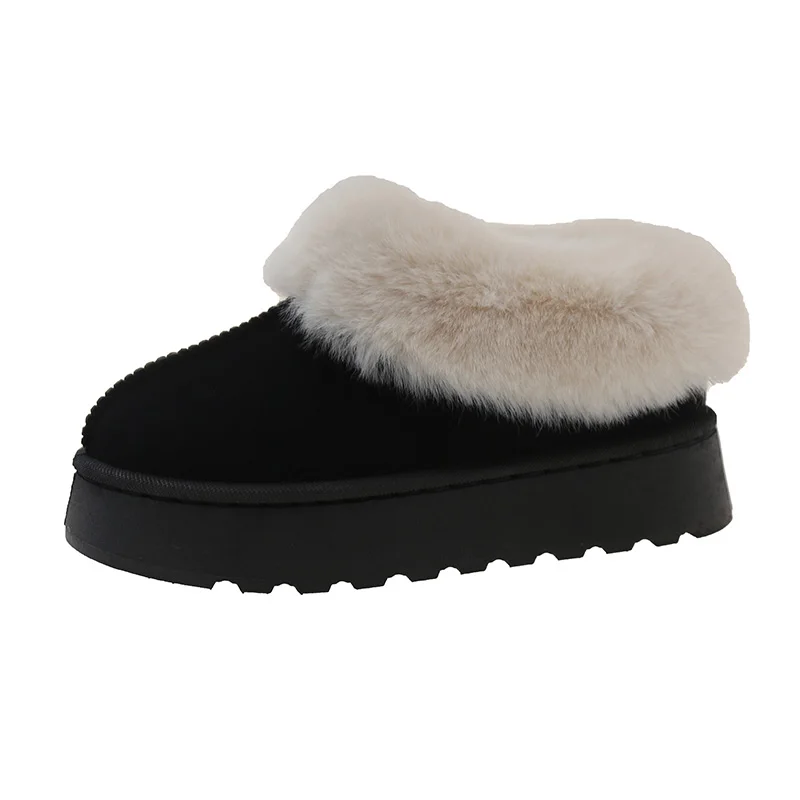 شتاء جديد وصول الصوف مبطن سميكة وحيد الأحذية النسائية الدافئة العصرية الثلوج الأحذية أحذية بوت قصيرة في الهواء الطلق مقاومة للانزلاق دائم