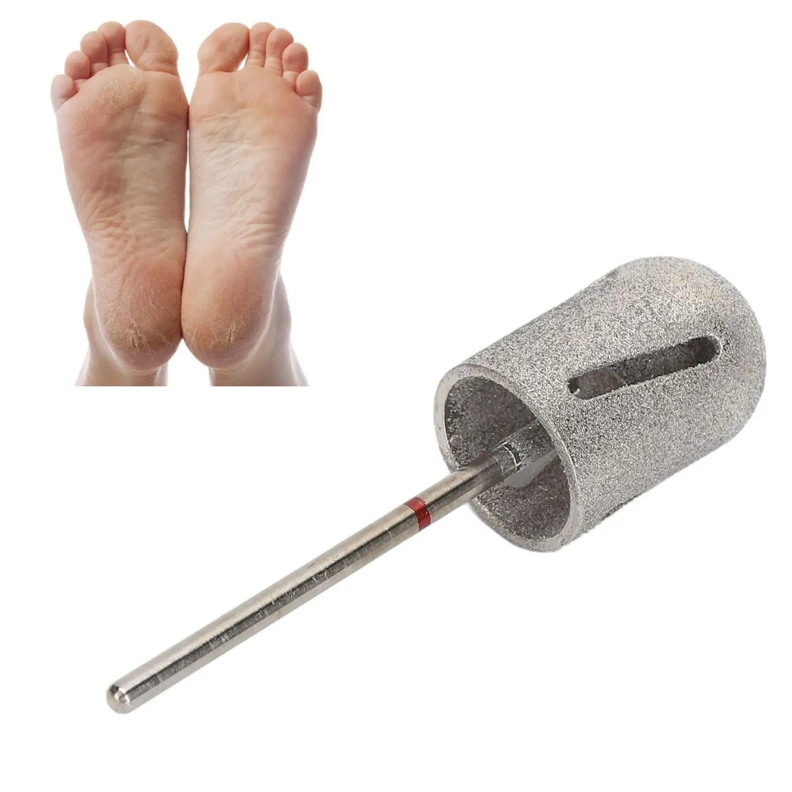 Broca alta de aço inoxidável para calos de pés, para calcanhares rachados, ferramenta de substituição esfoliante para salão de beleza