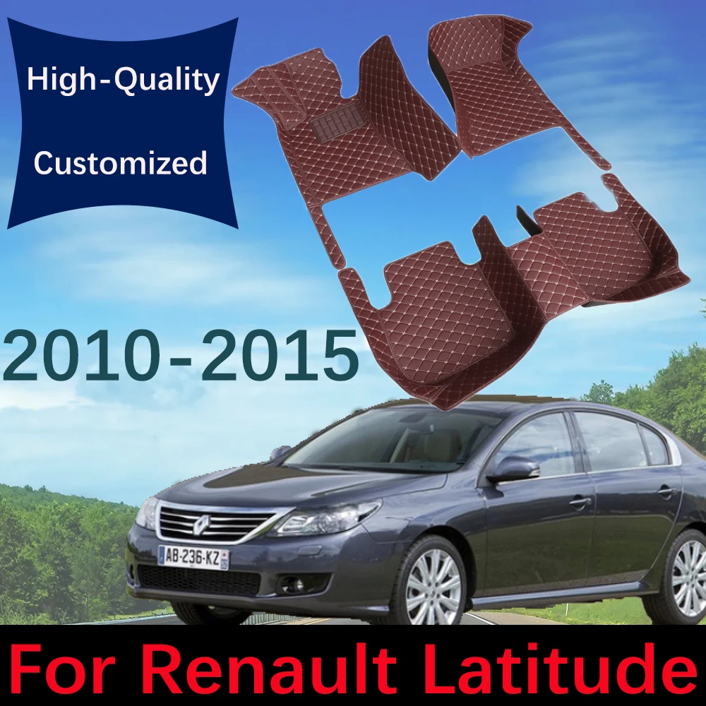 

Custom Leather Car Floor Mats For Renault Latitude Samsung SM5 2010~2015 Automobile Carpet Rugs Foot Pads Interior Accessories