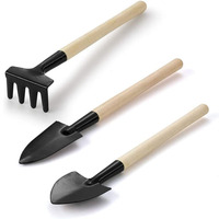 3pcs Set of Gardening Tools for Small Plants Succulents Pots Flower Cactus - Bonsai Tool Kit Gift for Kids and Adults