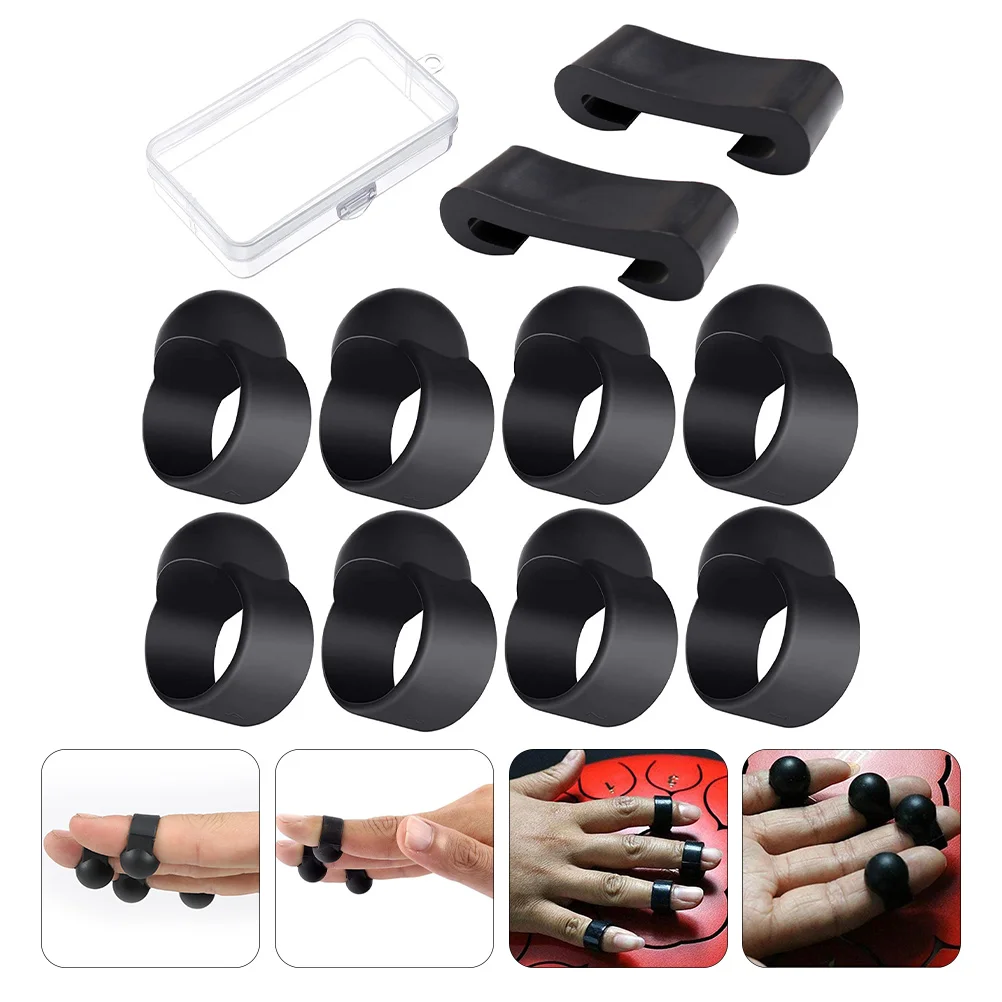 

10 Pcs Finger Sleeve Drum Stick Drag Accessories Playing Drums Sleeves Tongue Suite