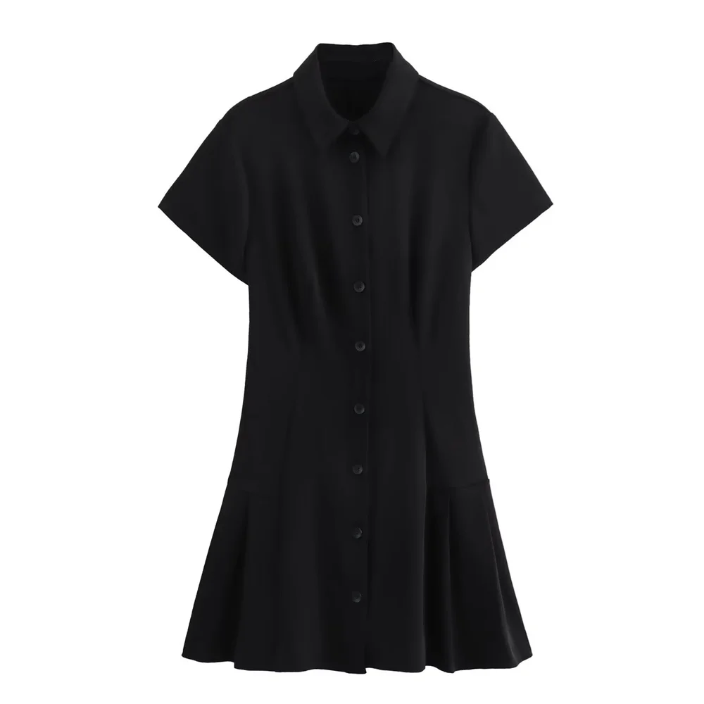 Robe chemise courte de style occidental européen et américain pour femmes, Outlier à la mode, été, nouveau, 2024ZAR4