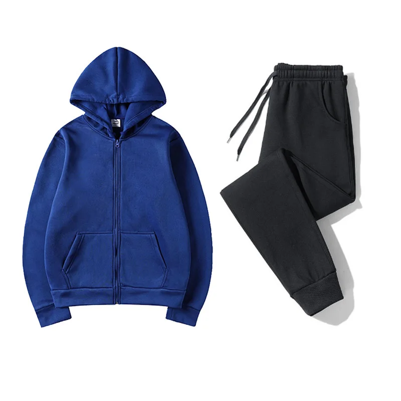 2026 spring autumn Men's Tracksuit Fashion Daily Sweatshirts Men Hoodies+Pants suit Sportswear zipper Cardigan male casual suit view 4