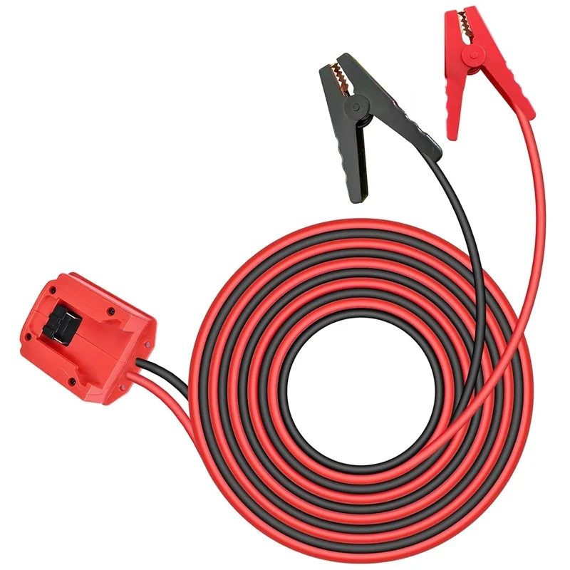 Jumper Cable Clamps Adapter for Milwaukee 18V Battery Automotive Booster Cables for Jumper Starting Tool Battery Jump Starter
