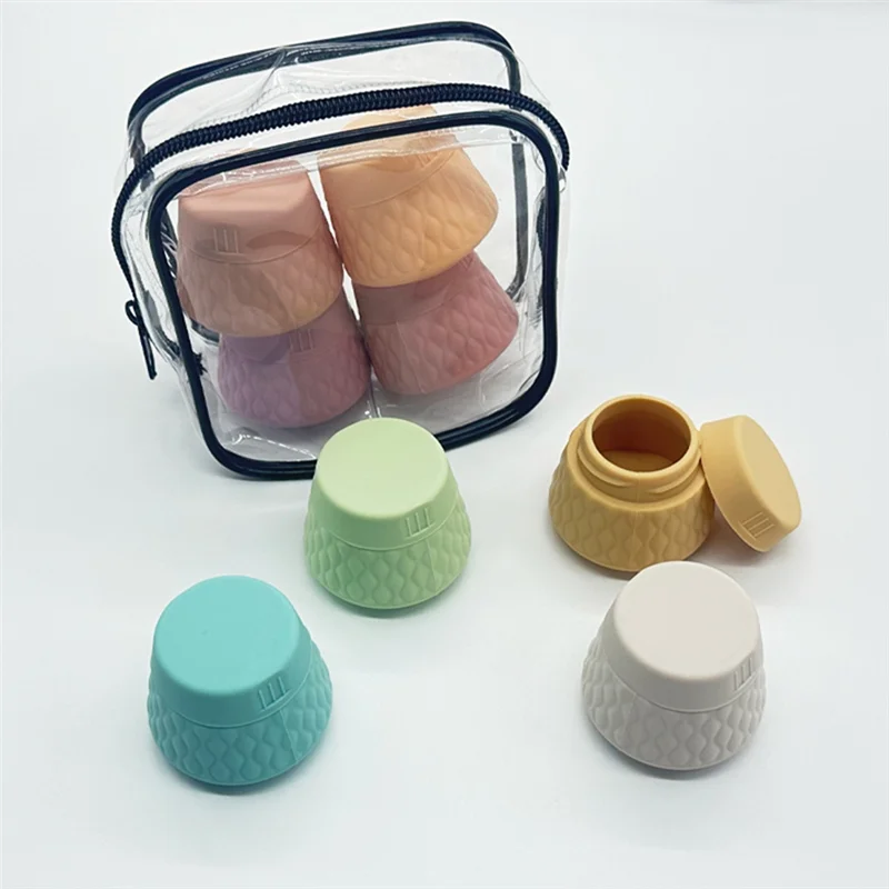 

BOFO Бутылка для заправки крема для лица Силиконовая дорожная бутылка для заправки косметического лосьона Бутылка для крема Коробка для крема, силиконовая бутылка, 8 шт.