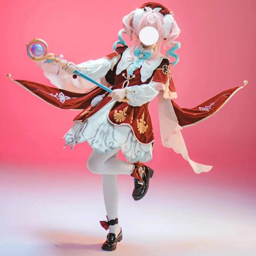 Hyacine Cosplay Costume Honkai Star Rail Hyacine Cute Lolita Dress Hat Wig Set Wind Element Healer Outfit for Women Halloween view 4
