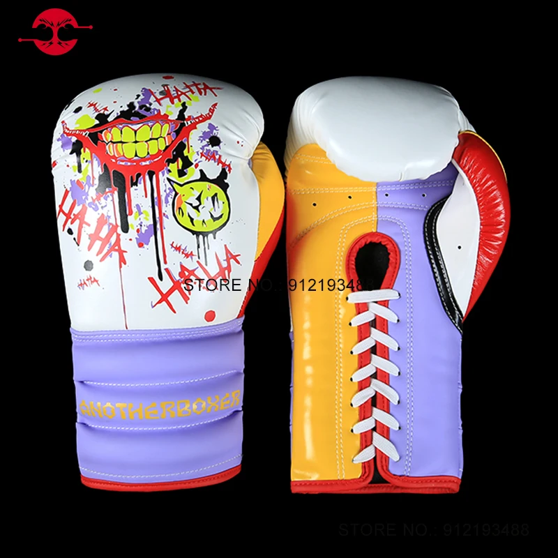 Rękawice bokserskie Muay Thai Graffiti MMA rękawice sparingowe mężczyźni kobiety Sanda worek z piaskiem Punch sprzęt treningowy walki rękawice Kickboxing