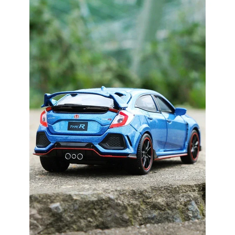 1:32 HONDA CIVIC TYPE-R Diecasts & Toy Vehicles Metal Car Model Sound Light Collection Car Toys For Gift