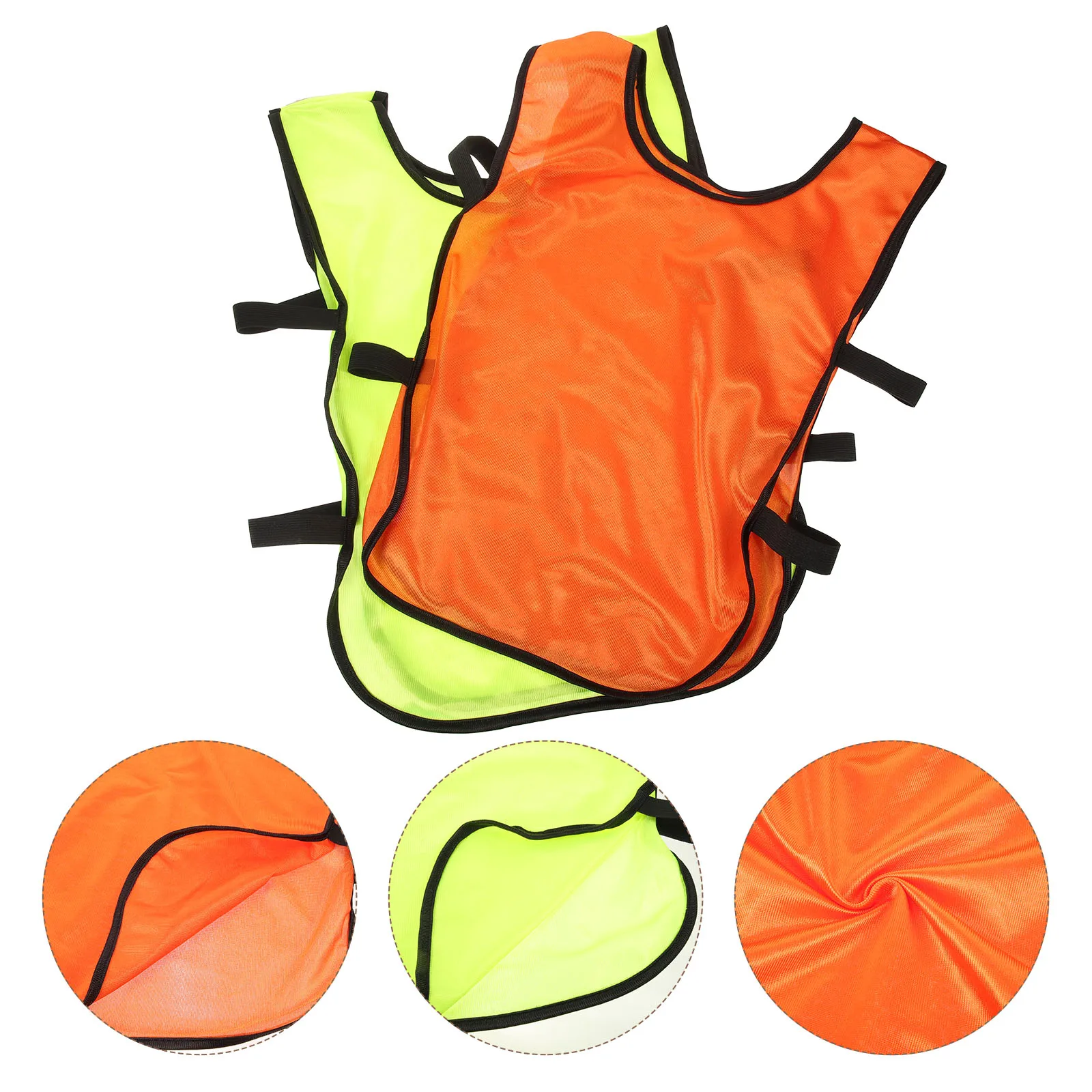 12 個トレーニングベストサッカーバスケットボールベストアスレチック Pinnies ビブカウンタースーツ子供明るい色スポーツジャージ換気