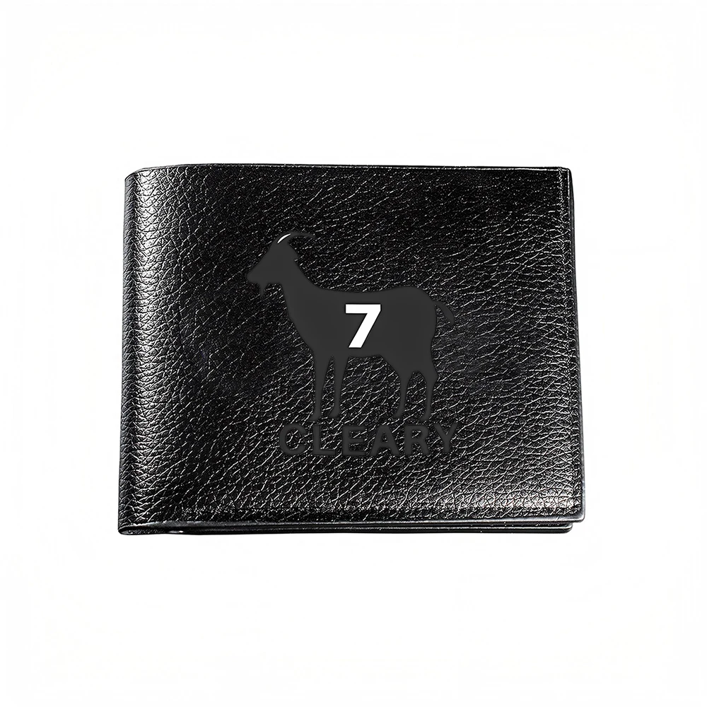 Deer Silhouette With Number Seven Design Men's Wallet Card Holder Casual Business Fashion Print
