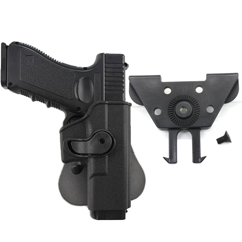 

Right Gun Holster Glock Gun Holster for 17/19/22/23 Hunting Tactical Combat Waist Pistol Case Molle Accessories