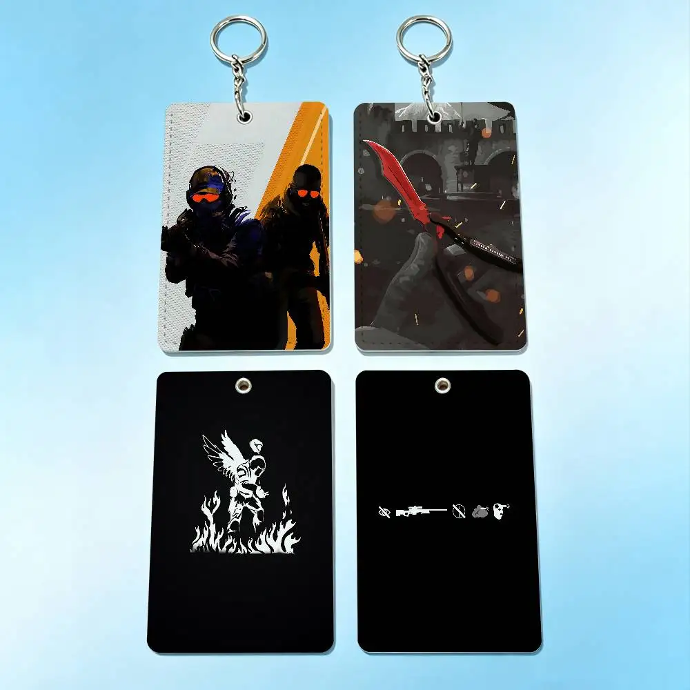 Cool Counter-Strike CS 2 Card Holder Keychain Badge Holder Card Pass Hang Rope Lariat Lanyard for Key Rings Accessories Gift