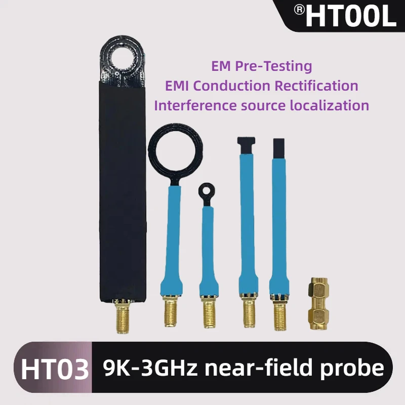 HT03 9KHz-3GHz Near-Field Probe Kit การตรวจจับสนามแม่เหล็กไฟฟ้าเข้ากันได้กับเครื่องวิเคราะห์สเปกตรัมหลัก