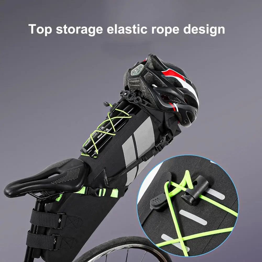 

Bicycle Bag Water Resistant Extensible Large Capacity Travel Reflective Bicycle Rear Seat Bag Bicycle Accessories