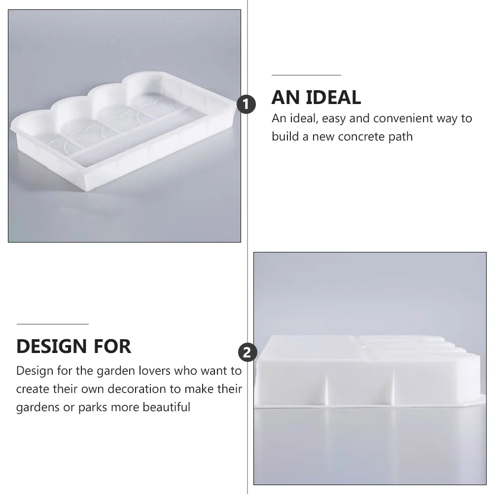 

Concrete Brick Plastic Mold for Garden Fence Cement Paver Making Tool DIY Outdoor Lawn Edging Mould for Artistic Pathways