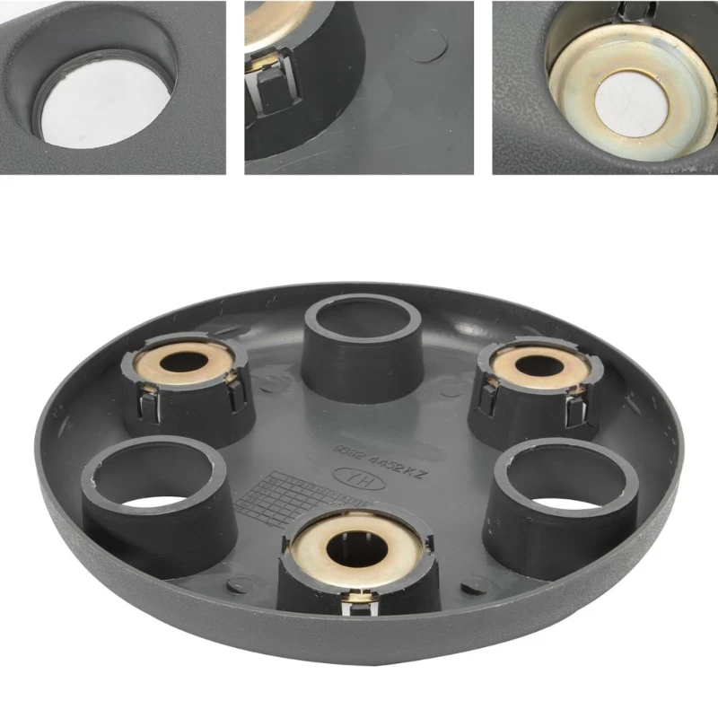 Plastic Wheel Cover Pair, Gray 24.8 Trim Set, Part 93824452 5
