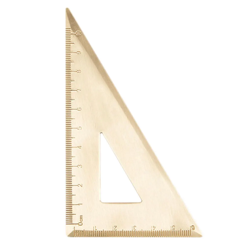 Drawing Triangular Ruler Stainless Steel Precision Scale Geometry Tool For Students Kids School Supplies Triangle Metric Ruler