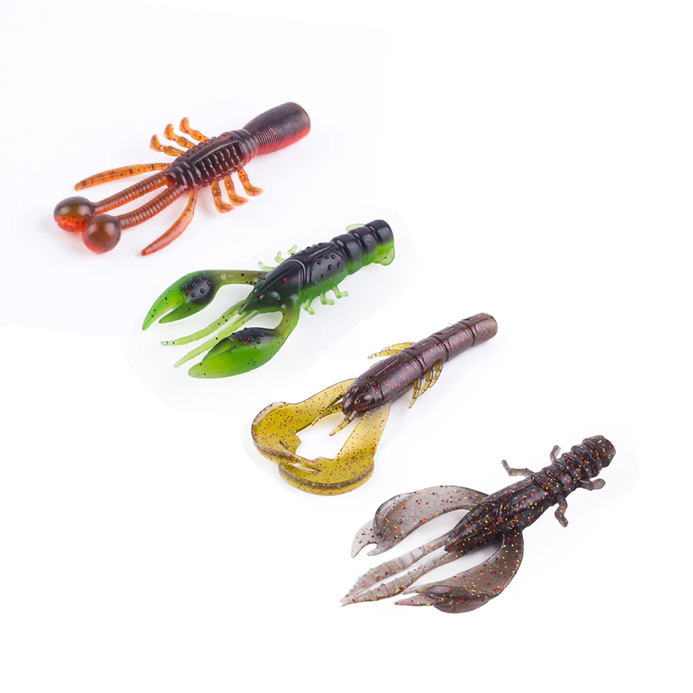 Hanlin 4/8pcs 8.5cm/6.5cm Soft Fishing Lures Shrimp Crankbait Wobblers Artificial Baits Worm Pike Peche Minnow Bass Tackle