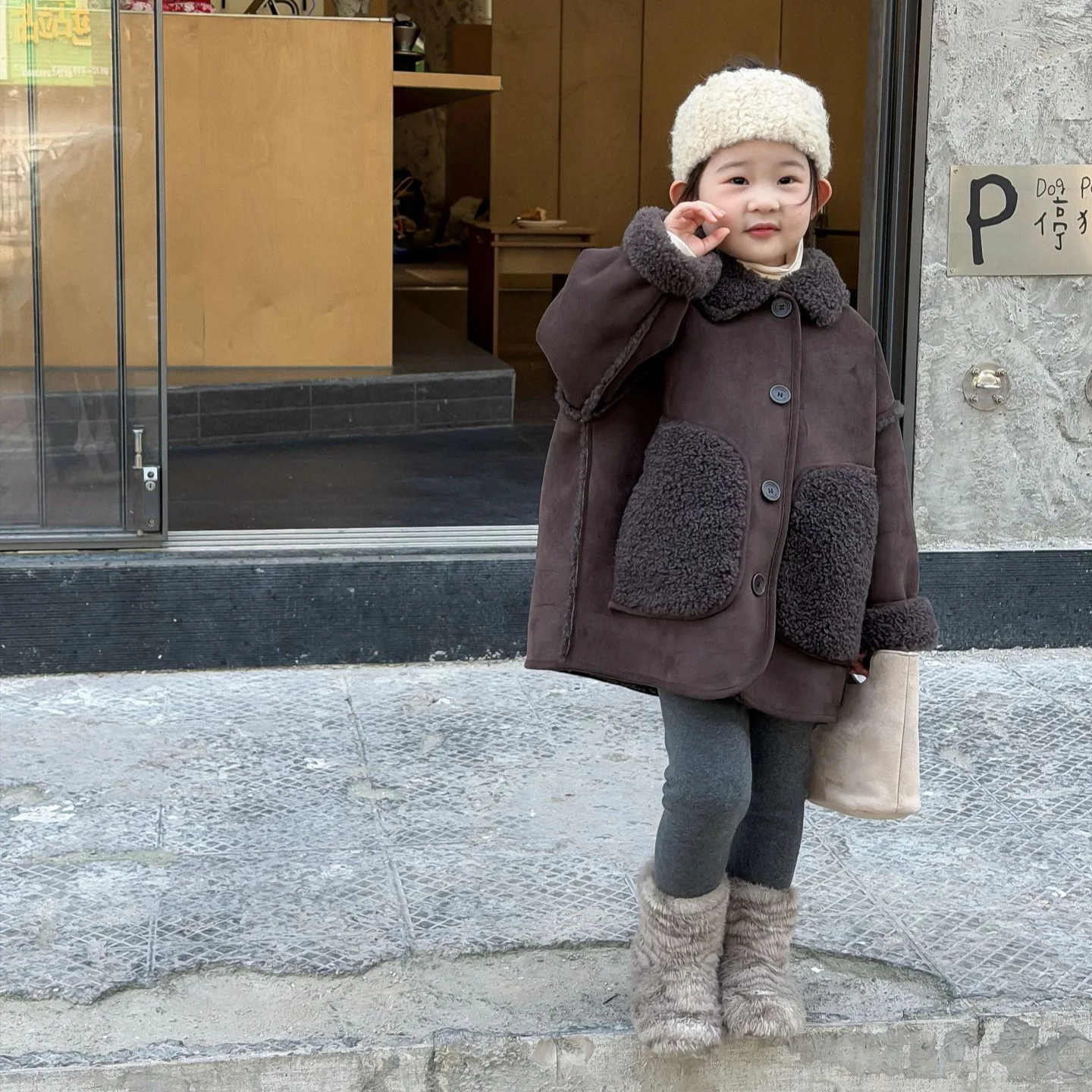 

Children Clothes Kids Casual Coat 2025 Winter New Fashionable Korean-style Girls Fashionable Warm Simple Solid Color Winter Coat