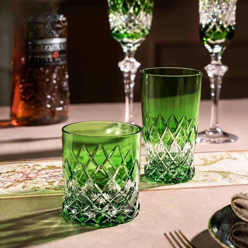 Whiskey glass handmade crystal cup foreign wine cup high-end star cup light luxury gift box