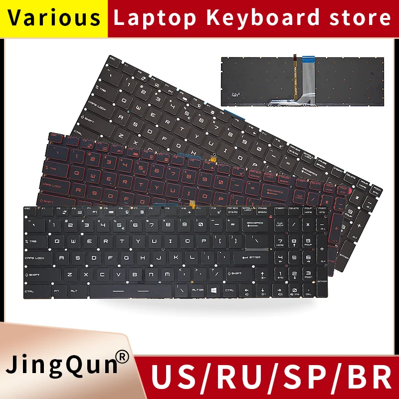 Клавиатура с подсветкой US/RU/SP/FR/TR/AR/NE для MSI GT62 GT72 GE62 GE72 GS60 GS70 GL62 GL72 GP62 GP72 CX62 GS63VR GS73VR GT72VR GT83VR