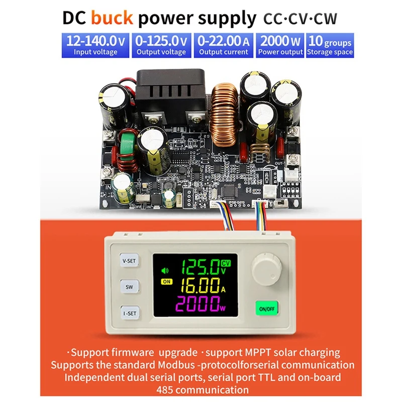 Upgrade XY12522 CNC DC Adjustable Voltage-Stabilized Power Supply Constant Voltage And Current Module 125V/2000W