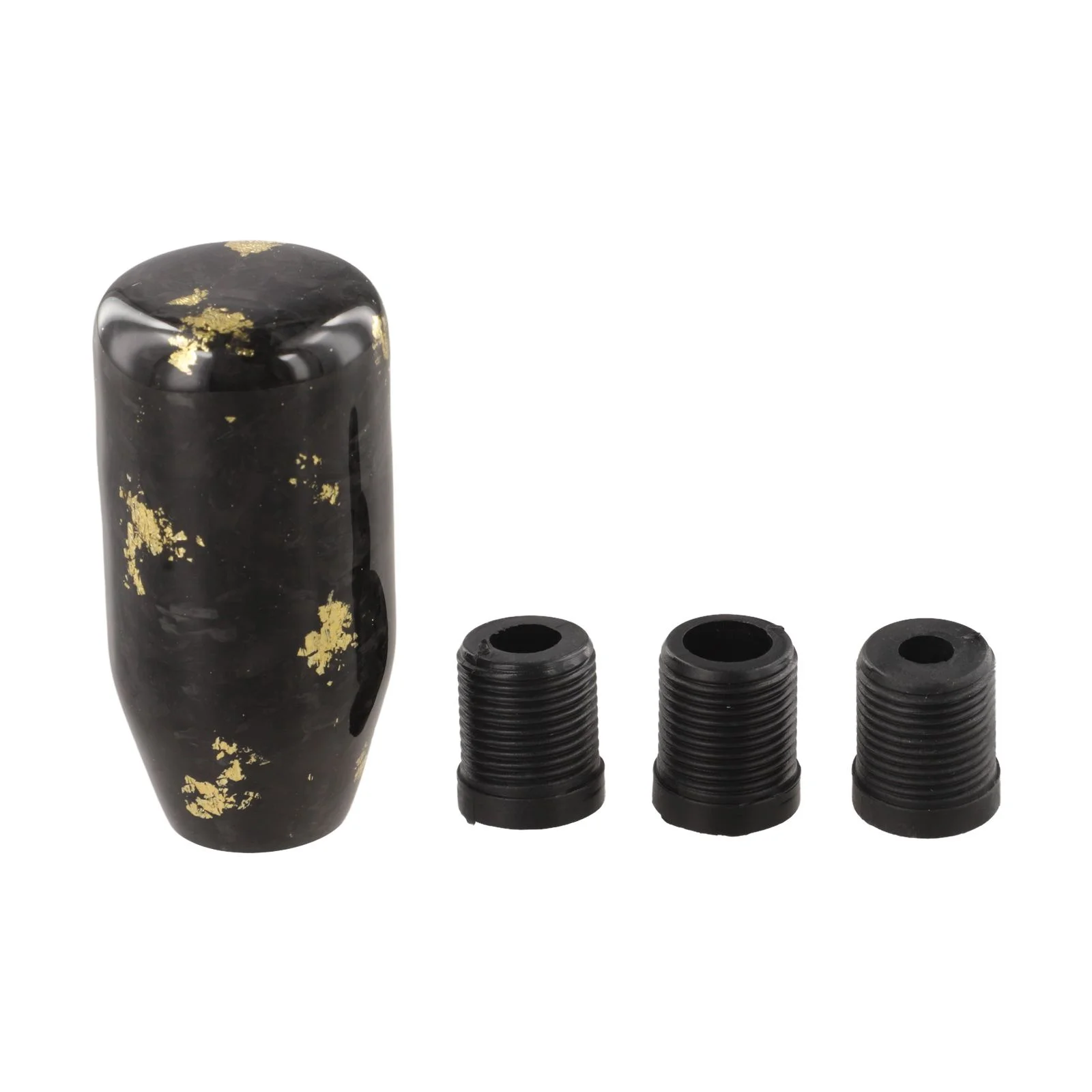 Manual Gear Shifter Knob Featuring Forged Carbon Fiber Exterior and Aluminum Interior Core with M18x1.5 Thread Specification