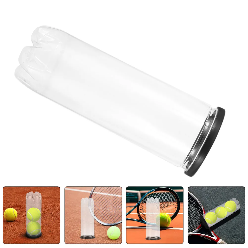 

8Pcs Tennis Ball Organizer Container Transparent PVC Canister with Black Lid Portable Storage Tube Dustproof for Pickleball