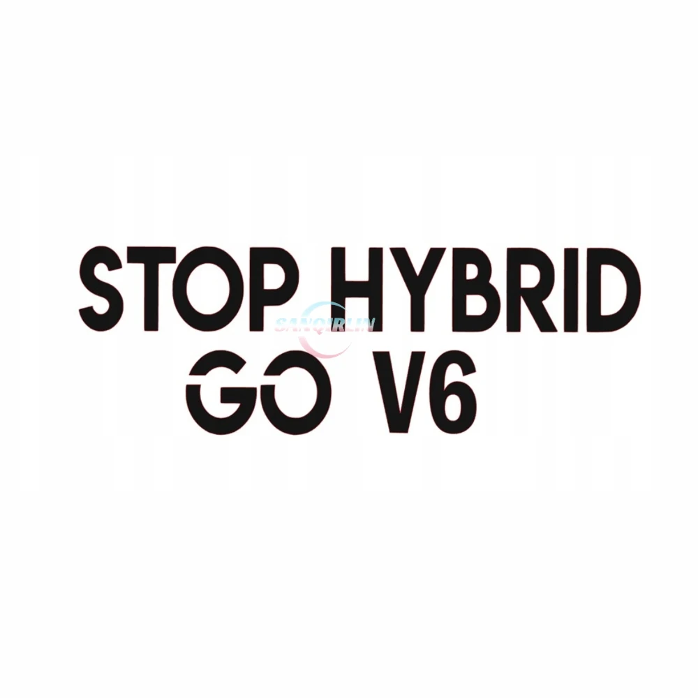 Car Styling STOP HYBRID GO V6 Logo Decorative Car Accessory Creative PVC Waterproof Sticker Car Whole Body Vinyl Decal