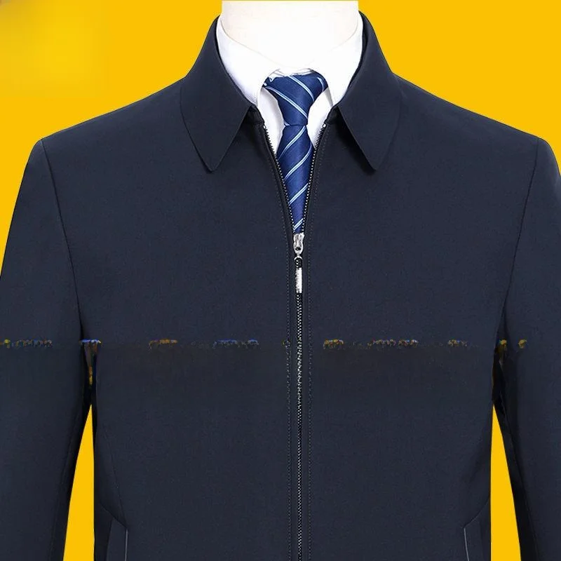 

Мужская повседневная куртка, пальто, весенне-осенний стиль, новинка 2024 года, деловая одежда для среднего и пожилого возраста, верхняя одежда для государственных служащих