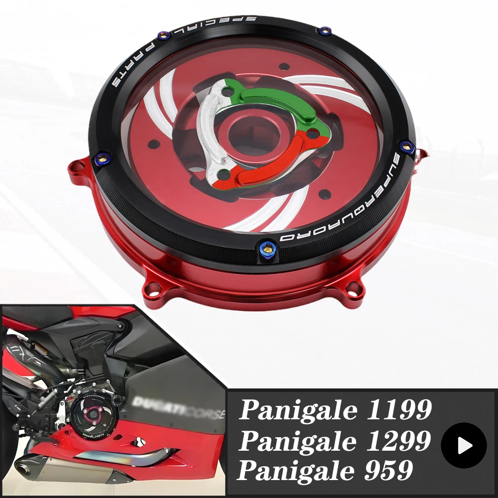 Voor Ducati Panigale 959 1199 1299 V2 Motorfiets Motor Clear Clutch Cover Panigale 959 Panigale 1199 Panigale 1299 Panigale V2