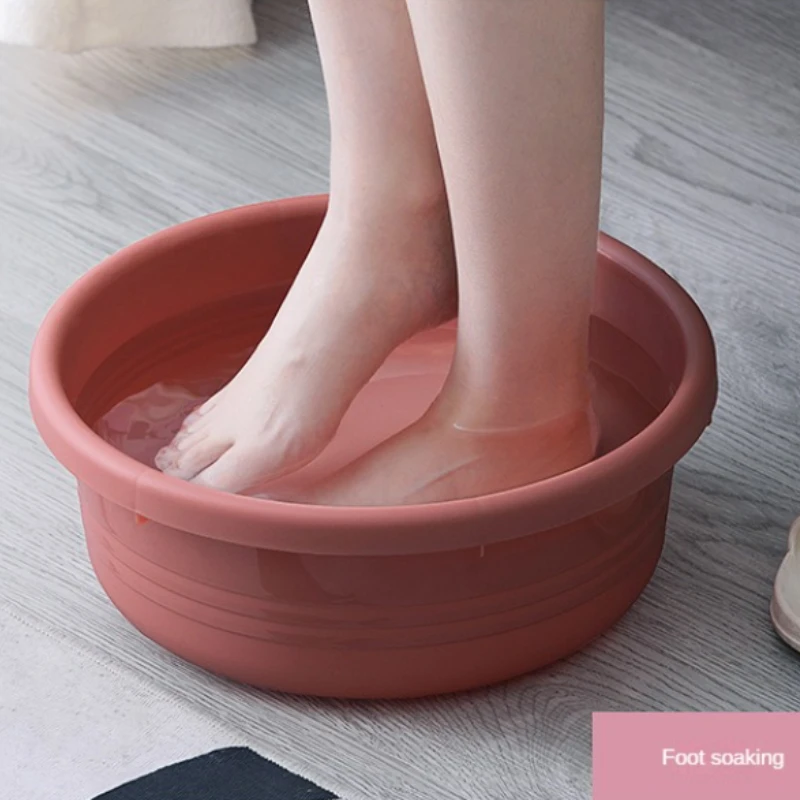 CHAHUA Thickened Large Plastic Wash Basin Plastic Bowl Clothes Washing Clothes Feet Pedicure Vegetable Basin Household Supplies