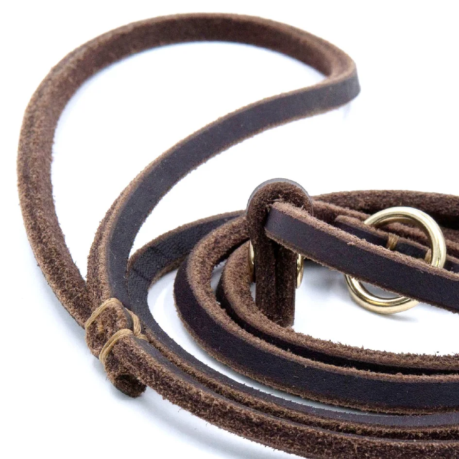 Leather Leash Small And Medium-sized Dog Training Pet Leash Dog Walking Leash Black Brown Red