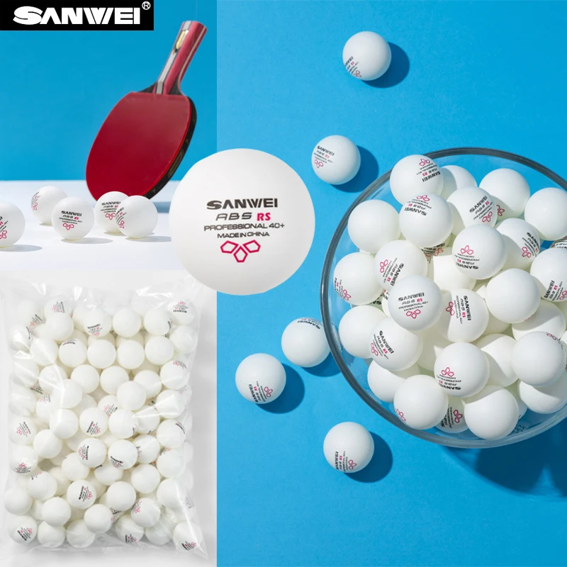 

20/50/100 шт. SANWEI 3-звездочные мячи для настольного тенниса ABS, новый материал, мячи для пинг-понга со швами, 40+ профессиональных мячей для пинг-понга, тренировочные