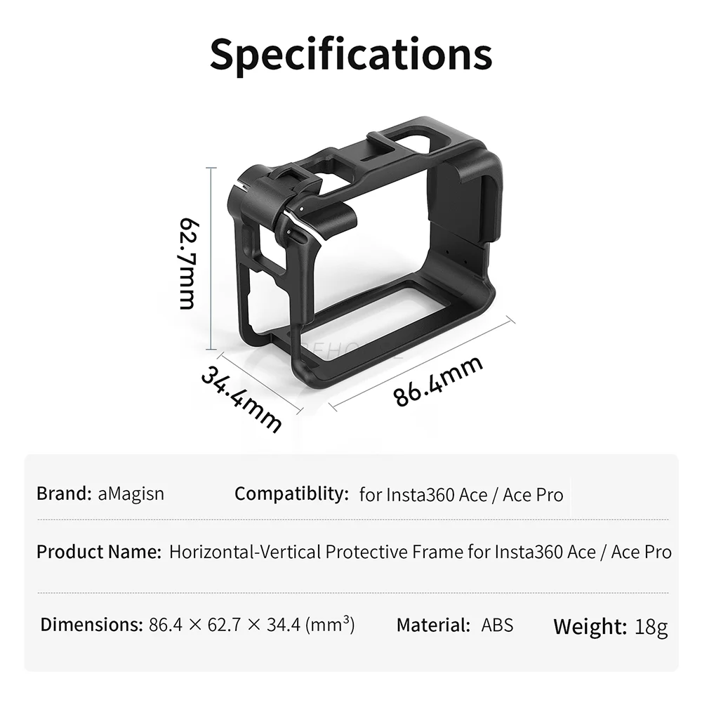 Защитная рамка для Insta360 Ace Pro ABS защитная рамка для кроличьей клетки рамка для Insta360 Ace аксессуары для камеры