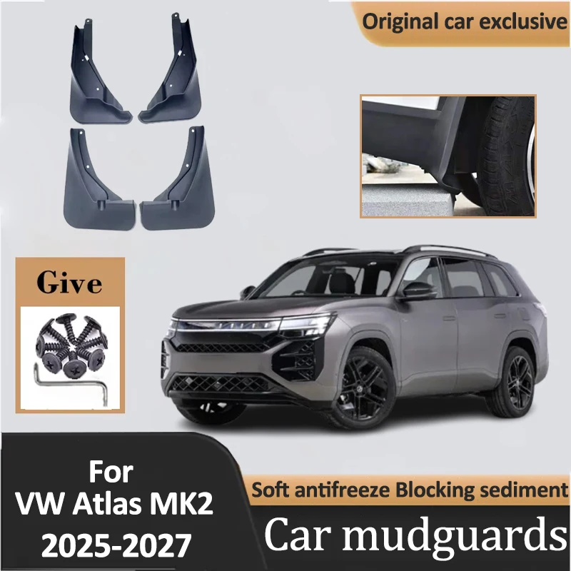For Volkswagen VW Atlas Accessoires Teramont Pro 2025 2026 2027 Mudflaps Fender Mudguard Front Rear Splash Guard Protector Cover