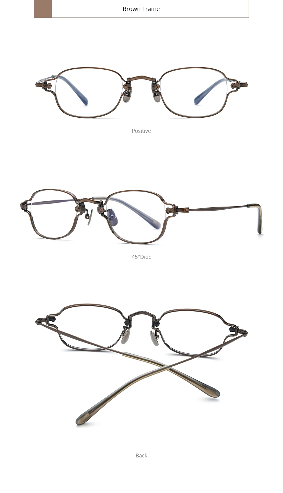FONEX Titan Brille Rahmen Männer Drand Design Retro Quadrat Brillen Frauen Vintage Japanische Brille Ultraleicht Brillen MN186 – Detail 13
