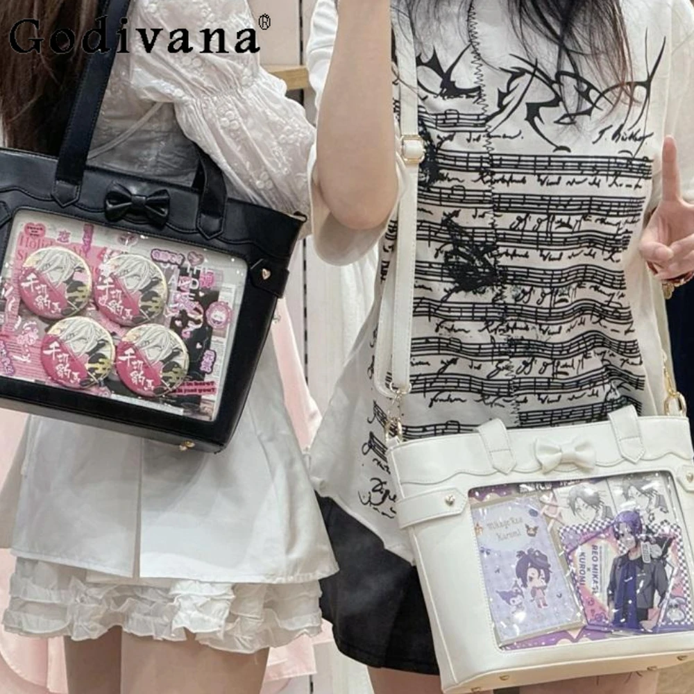 

Large Capacity Students Animation Anime PU JK Handbags Transparent Itabag Women Shoulder Crossbody Bag