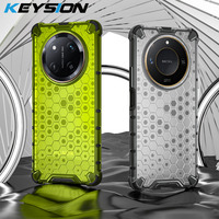 KEYSION Shockproof Case for HONOR X9c 5G X9c Smart Silicone+PC Transparent Honeycomb Phone Cover for Huawei Honor Magic7 Lite 5G