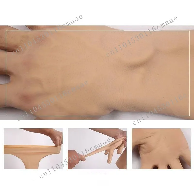 Simulation male hand model gloves silicone fake feet real texture rubber gloves fashion fake hand cover scars
