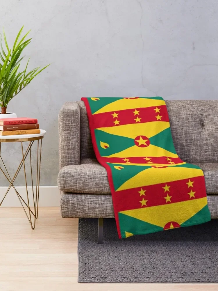 Grenada flag Throw Blanket Winter beds Single Thermals For Travel Retros Blankets